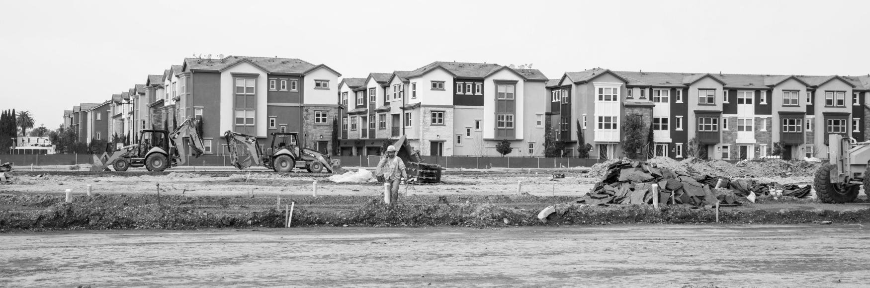 Housing construction in Milpitas.