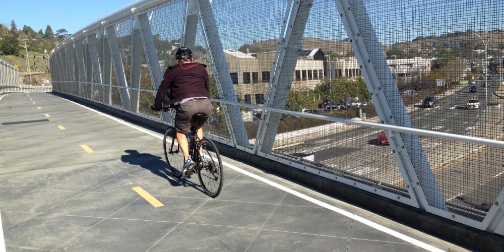 Bike/Ped Bridge over Sir Francis Drake Boulevard in Larkspur 