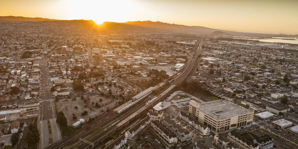 An aerial view of Contra Costa County