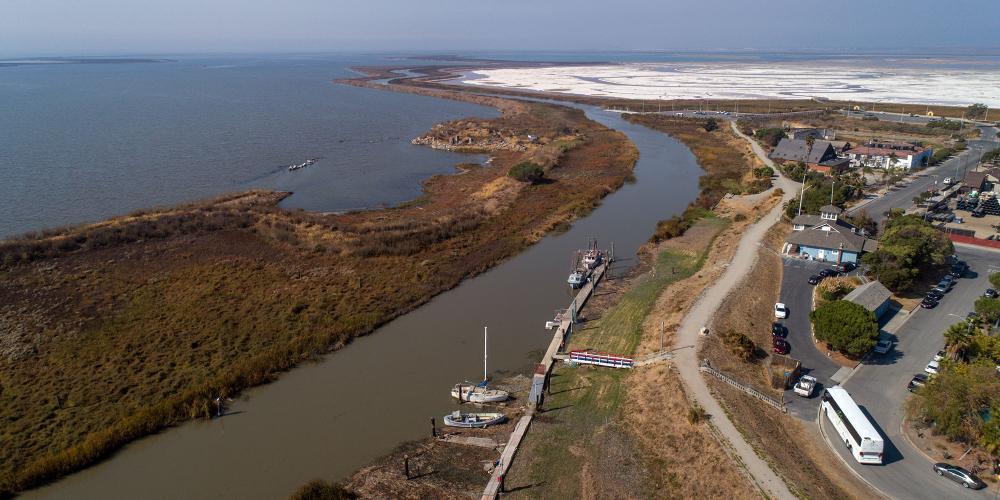 An aerial shot of the South Bay
