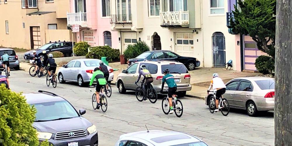 Bicyclists in San Francisco