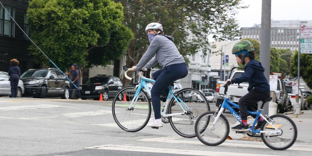 Bike riding in San Francisco.
