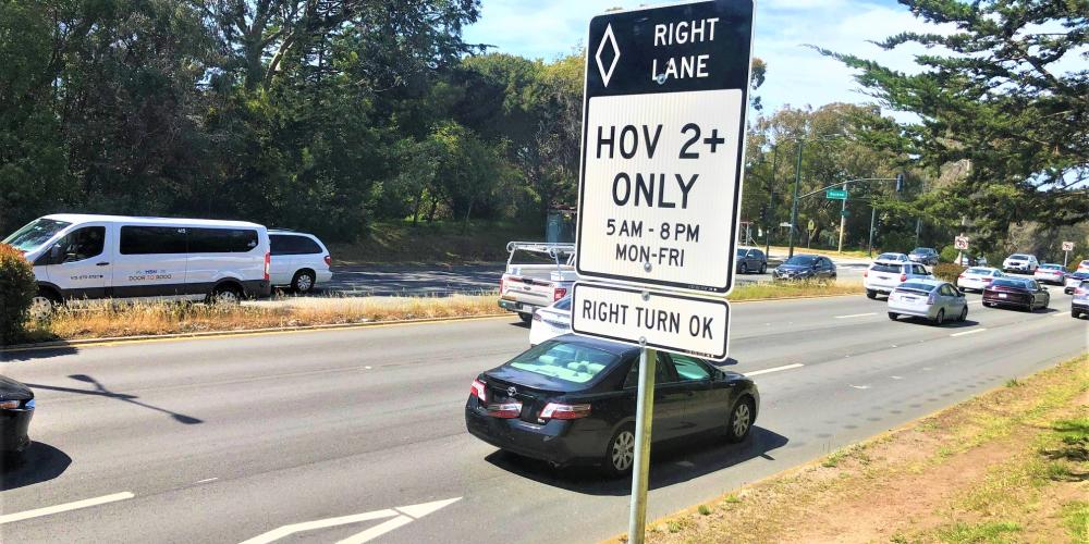 Park Presidio HOV lane.