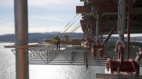 Golden Gate Bridge suicide barrier work