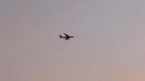 plane in the sky