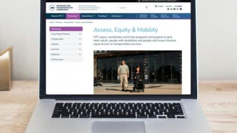 a laptop with the new website displayed