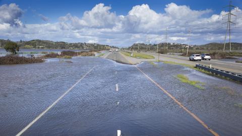 Highway 37 flooded