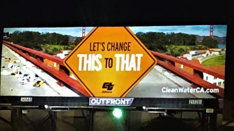 Billboard for clean water campaign